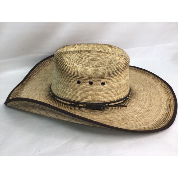 RESISTOL Boys Jason Aldean Amarillo Sky Straw Cowboy Hat Natural One Size - Picture 2 of 6